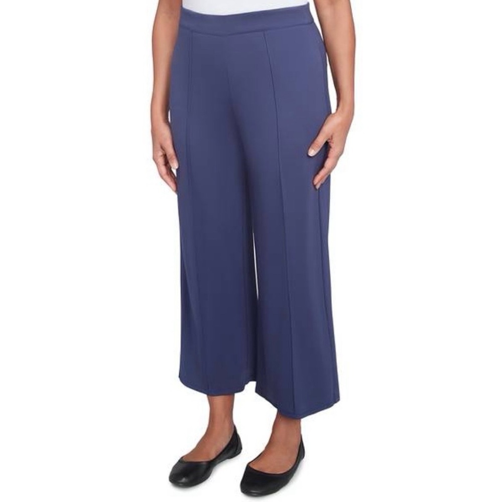 Relaxed Fit Wide-Leg Pants Alfred Dunner—Navy